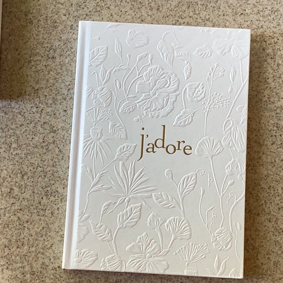 Dior j’adore white floral journal book j’adore on front cover Dior on back NEW - Picture 1 of 3